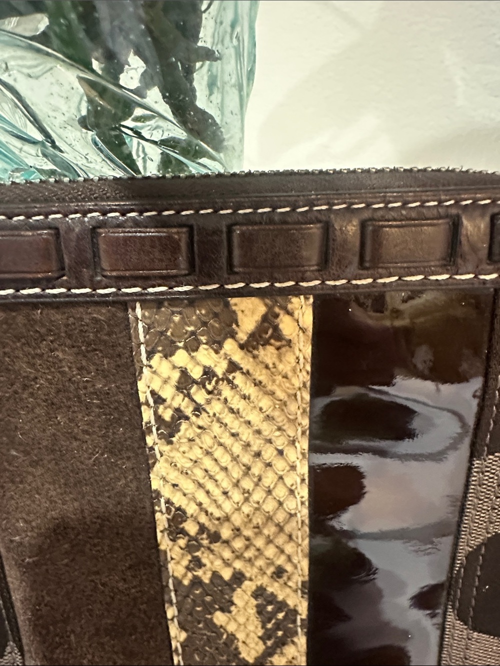 Coach Y2K Signature C Crossbody with Suede, Snakeskin and Patent - Picture 4 of 10